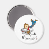 乗る'Emカウボースティックフィギュア磁石 マグネット (正面/裏面)