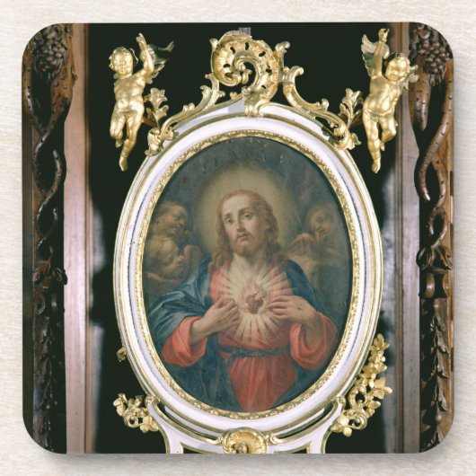 乗るSchoからのキリストの神聖なハート、 コースター (正面)