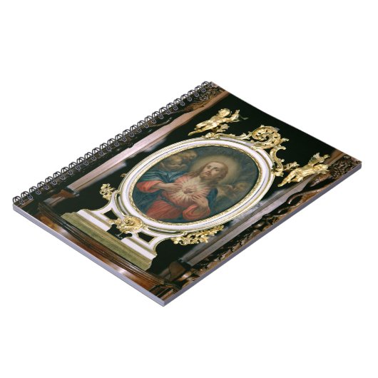 乗るSchoからのキリストの神聖なハート、 ノートブック (左側)