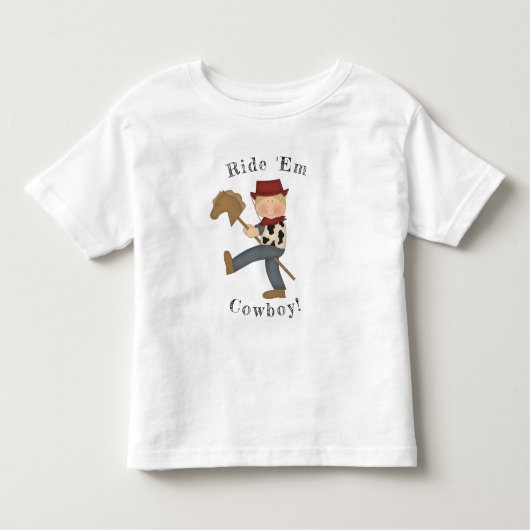 乗れよ、カウボーイ（金髪の) トドラーTシャツ (正面)