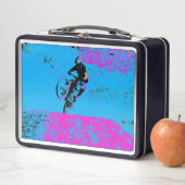 乗ろう！ – マウンテンバイクもしくは自転車に乗る人 メタルランチボックス (インサイチュ)