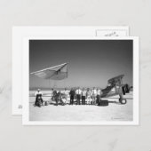 乗務員とパイロットとのパレセフ1-A及びトウ飛行機 ポストカード (正面/裏面)