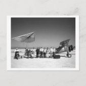 乗務員とパイロットとのパレセフ1-A及びトウ飛行機 ポストカード (正面)