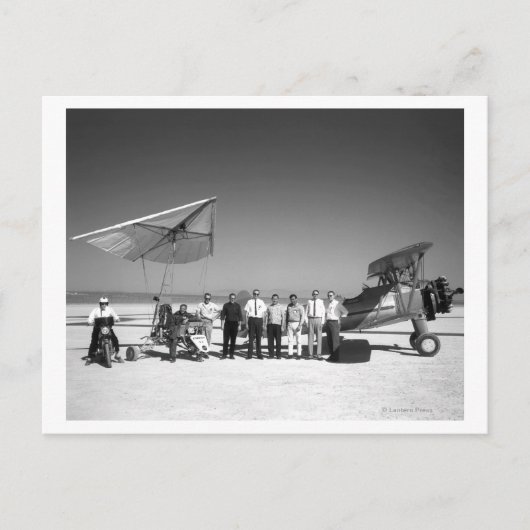 乗務員とパイロットとのパレセフ1-A及びトウ飛行機 ポストカード (正面)