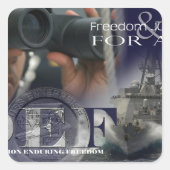 乗務員イラストレーション スクエアシール (正面)