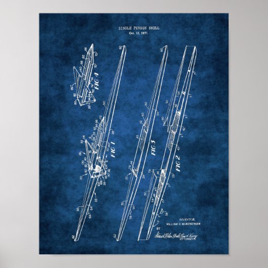 乗務員ボートのポスター特許図ボート貝 ポスター (正面)