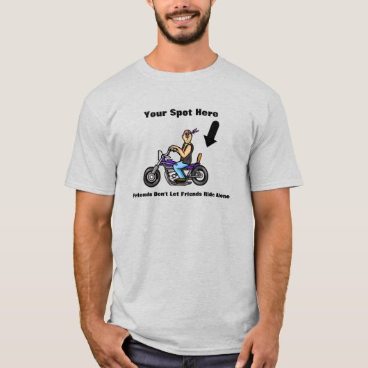 乗客おもしろいを要求するバイク用Tシャツ Tシャツ (正面)