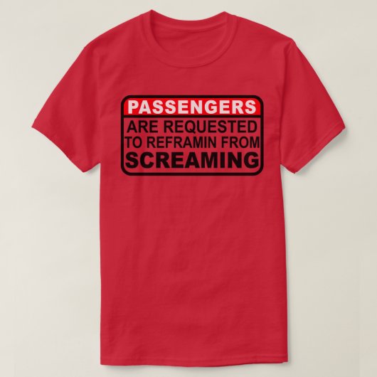 乗客が要求される Tシャツ (デザイン正面)