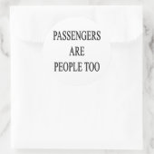 乗客はあまりにも皮肉な旅行ステッカーである ラウンドシール (バッグ)