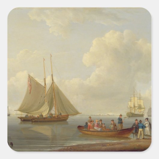 乗客を2つのアンカーされたPacに連れて行く時の待ち時間 スクエアシール (正面)