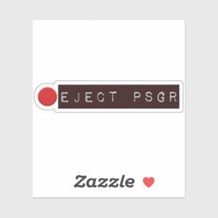 乗客スパイ車の排出ボタン シール