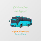 乗客モダンバス漫画イラストレーション ウィンドウサイン (シート)