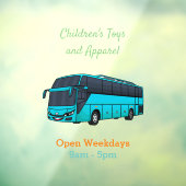 乗客モダンバス漫画イラストレーション ウィンドウサイン (シート3)