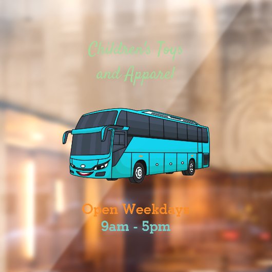 乗客モダンバス漫画イラストレーション ウィンドウサイン (シート2)