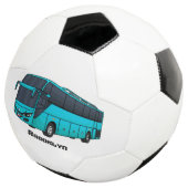 乗客モダンバス漫画イラストレーション サッカーボール (3/4)