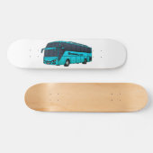 乗客モダンバス漫画イラストレーション スケートボード (横)