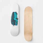 乗客モダンバス漫画イラストレーション スケートボード (正面)