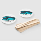 乗客モダンバス漫画イラストレーション ハンドファン (組立なし)