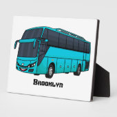 乗客モダンバス漫画イラストレーション フォトプラーク (側面)