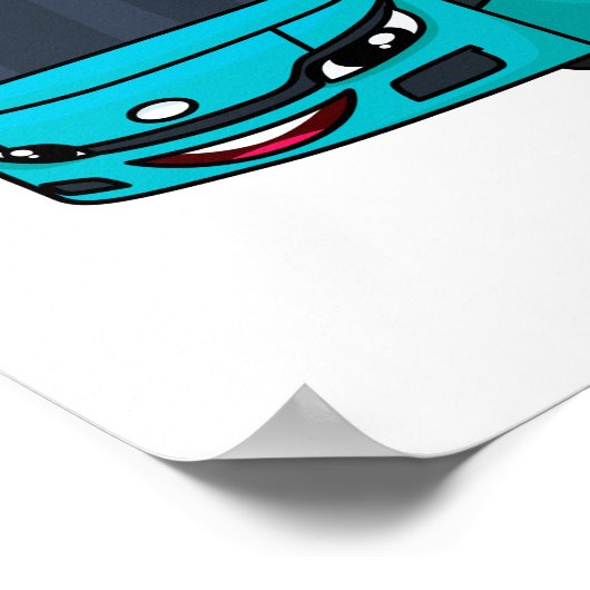 乗客モダンバス漫画イラストレーション ポスター (角)