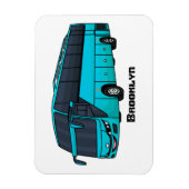 乗客モダンバス漫画イラストレーション マグネット (縦)