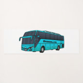 乗客モダンバス漫画イラストレーション ヨガマット (裏面(横))