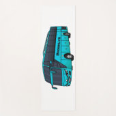 乗客モダンバス漫画イラストレーション ヨガマット (正面)