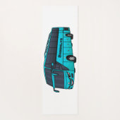 乗客モダンバス漫画イラストレーション ヨガマット (裏面)