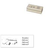 乗客モダンバス漫画イラストレーション ラバースタンプ (押印)