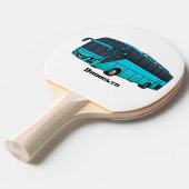 乗客モダンバス漫画イラストレーション 卓球ラケット (正面アングル)