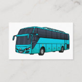 乗客モダンバス漫画イラストレーション 名刺 (裏面)
