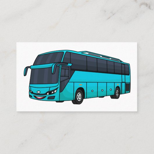乗客モダンバス漫画イラストレーション 名刺 (裏面)