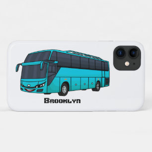 乗客モダンバス漫画イラストレーション iPhone 11 ケース