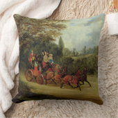 乗客(canvaが付いている王室のな郵便車の油 クッション (ブランケット)