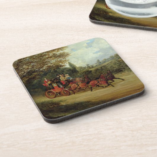 乗客(canvaが付いている王室のな郵便車の油 コースター (左側)