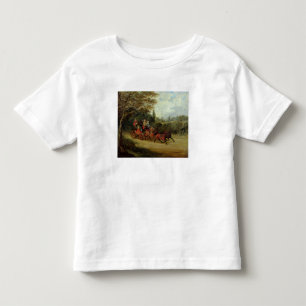 乗客(canvaが付いている王室のな郵便車の油 トドラーTシャツ