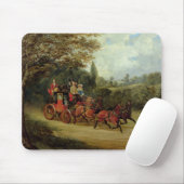 乗客(canvaが付いている王室のな郵便車の油 マウスパッド (マウス)