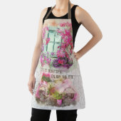 乗楽しむり物 |花付き水彩自転車 エプロン (インサイチュ)