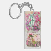 乗楽しむり物 |花付き水彩自転車 キーホルダー (正面左)