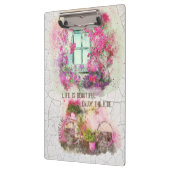 乗楽しむり物 |花付き水彩自転車 クリップボード (左)