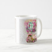 乗楽しむり物 |花付き水彩自転車 コーヒーマグカップ (正面右)