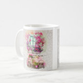 乗楽しむり物 |花付き水彩自転車 コーヒーマグカップ (正面左)