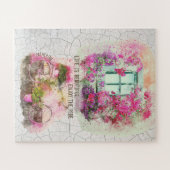 乗楽しむり物 |花付き水彩自転車 ジグソーパズル (横)