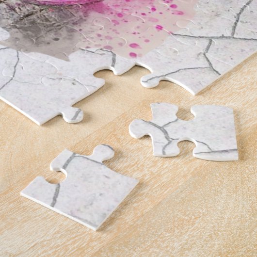 乗楽しむり物 |花付き水彩自転車 ジグソーパズル (側面)