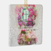 乗楽しむり物 |花付き水彩自転車 セラミックオーナメント (右)