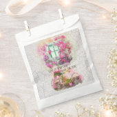 乗楽しむり物 |花付き水彩自転車 フェイバーバッグ (クリップ留めされた状態)