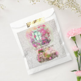 乗楽しむり物 |花付き水彩自転車 フェイバーバッグ