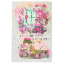 乗楽しむり物 |花付き水彩自転車