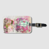 乗楽しむり物 |花付き水彩自転車 ラゲッジタグ (正面横)