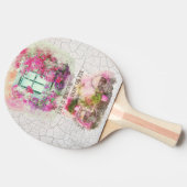 乗楽しむり物 |花付き水彩自転車 卓球ラケット (横)